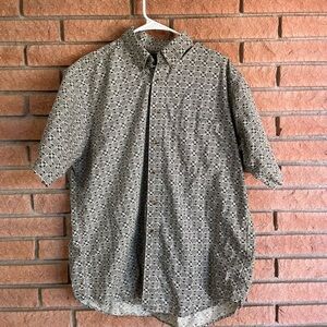 Men's Geometric Patterned Button Down Shirt